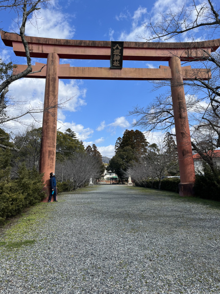 This Torii gate was HUGE! And it's not even the biggest in the country. (Michael is at the bottom left of the gate.)