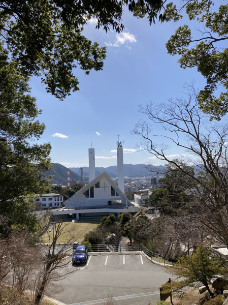 This is a Catholic church that memorializes Francis Xavier, the Catholic priest that brought Christianity to Japan in the 1500s. There is a small Catholic elementary school near by. Why is this church here? Because Francis obtained permission to work in this city as a missionary way back in the 1500s!